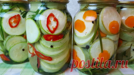 Кабачки маринованные как огурцы