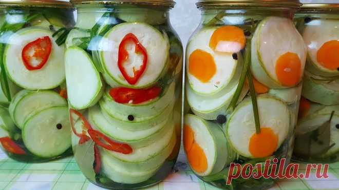 Кабачки маринованные как огурцы