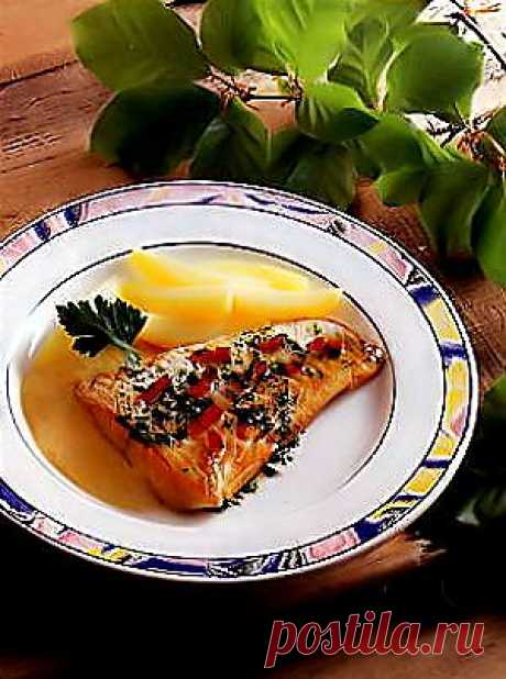 Треска со сметаной и помидорами. Блюда для СВЧ.