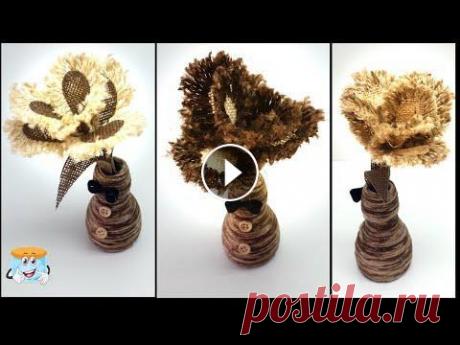 ЦВЕТЫ ИЗ ДЖУТА ПО НОВОМУ красивый подарок своими руками Сегодня я предлагаю сделать цветы из джута по-новому и, надеюсь, получится красивый подарок своими руками, который ценится выше всего. Как сделать цве...