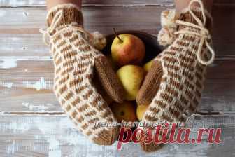 Варежки «Загадка» — ленивый жаккард (вязание, схемы и фото) - Irena Handmade Очередная модель варежек в технике ленивого жаккарда. Этот эффектный рисунок с причудливо изогнутыми линиями не оставит без внимания обладателя этих теплых рукавичек...