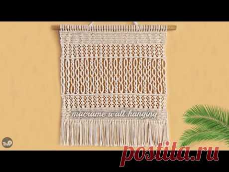DIY | MACRAME WALL HANGING VARIATION CHAIN PATTERN TUTORIAL - YouTube