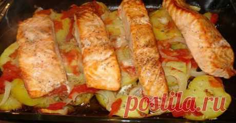 Одно из самых вкусных рыбных блюд, которое я пробовала — Лосось запечённый с картофелем | Готовим вкусно!