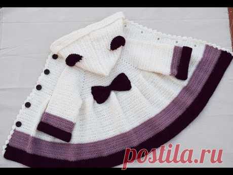 Abrigo para niña a crochet muy fácil #tutorial - YouTube