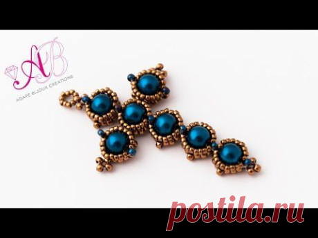 ▶ DIY - Croix Notre Dame Tutorial - Beadwork - Beaded Cross - YouTube