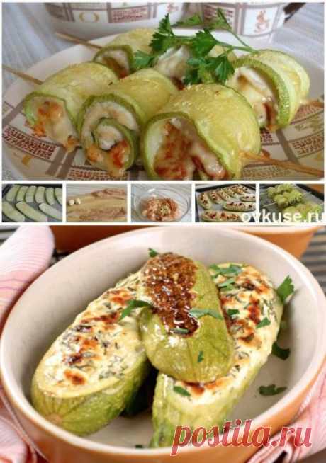 Рулетики из кабачков с куриным мясом - Простые рецепты Овкусе.ру