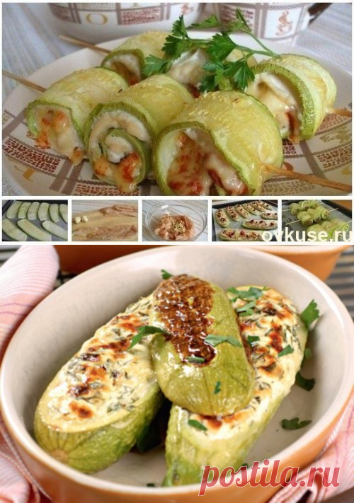 Рулетики из кабачков с куриным мясом - Простые рецепты Овкусе.ру