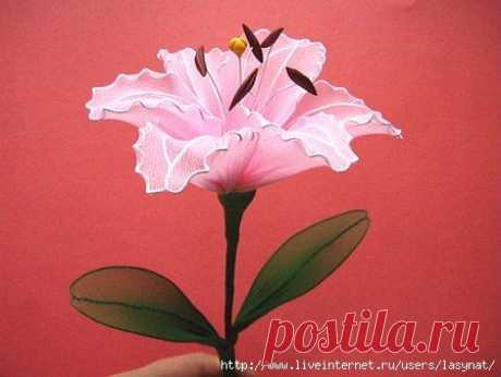 ЛИЛИЯ ИЗ КАПРОНА. МК из  - на бэби.ру