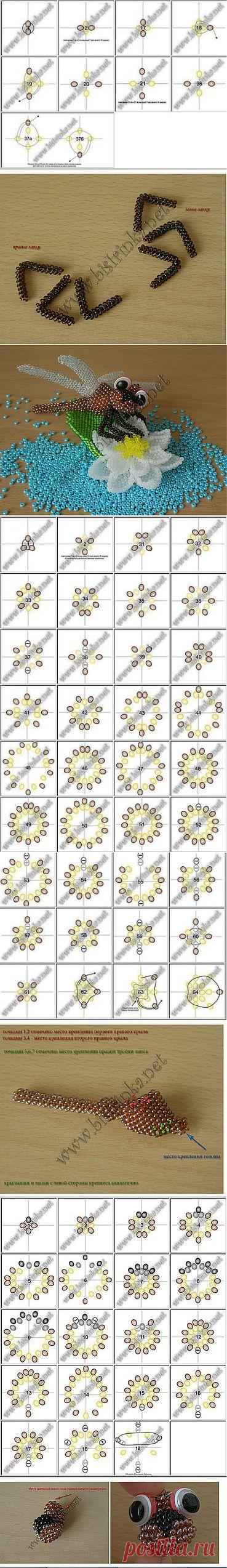 Стрекоза из бисера