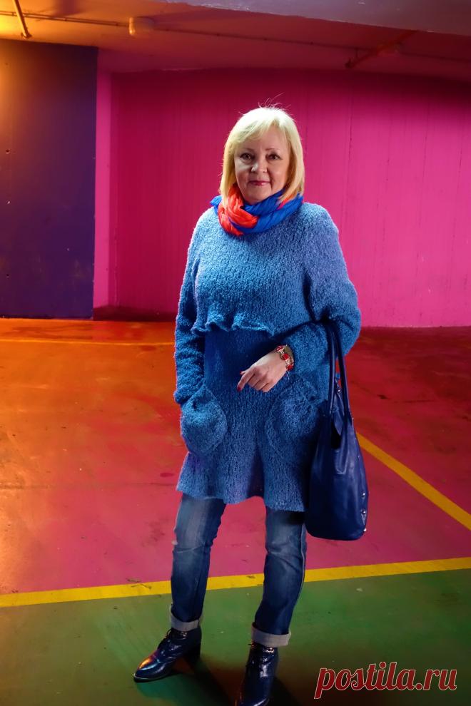 Два в одном - удлинённая безрукавка с карманами и болеро - связано спицами