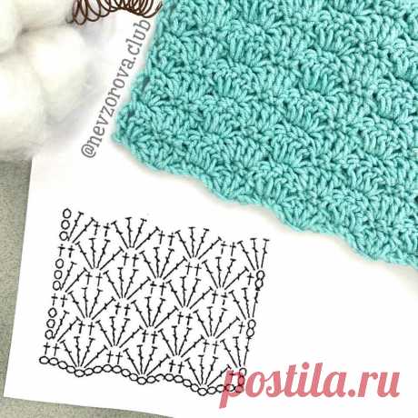 Плотная схема ракушками | Школа Вязания Ирины Невзоровой | Яндекс Дзен