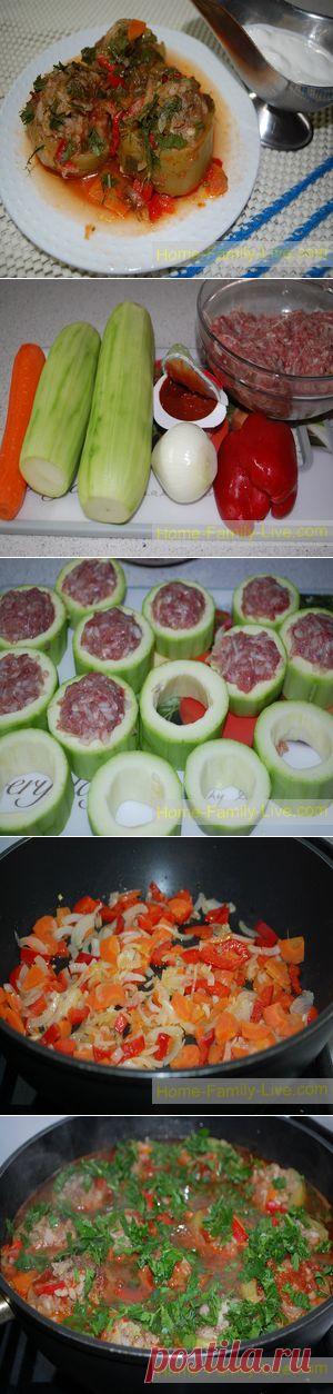 Кабачки фаршированные - Кулинарные рецепты