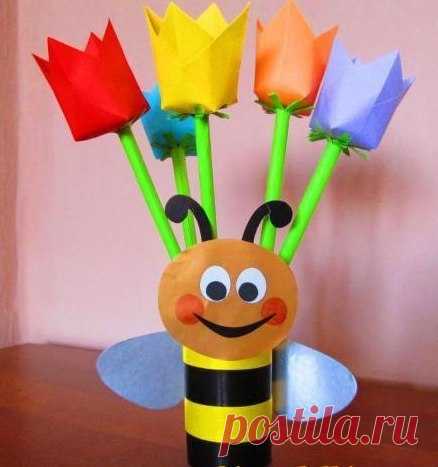 Тюльпаны из бумаги
