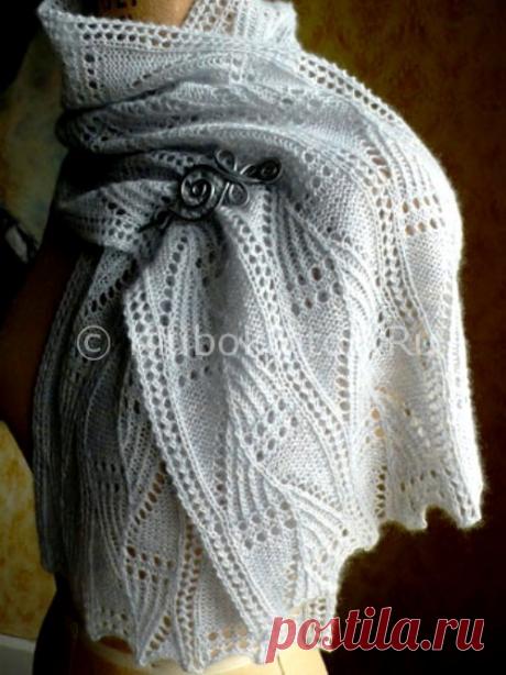 Ажурный палантин | Вязание для женщин | Вязание спицами и крючком. Схемы вязания.