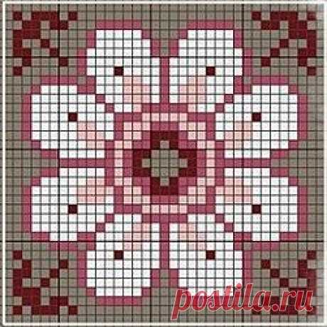 Pin by Patricia Acevedo on Mosaicos 2 (patrones cuadriculados) | Pint…