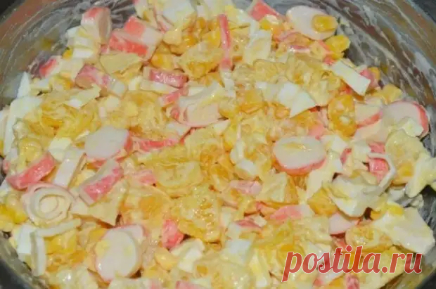 20 замечательных салатов с крабовыми палочками и кукурузой - Будет вкусно - Медиаплатформа МирТесен