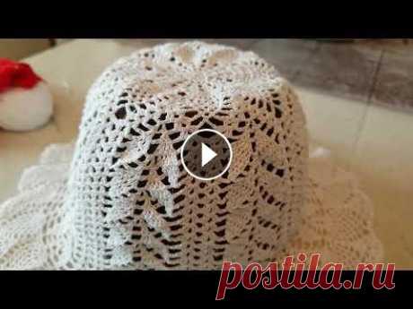 Шляпка крючком  Часть 2 Вяжем поля шляпки Crocheted hat. Видео урок. Продолжаем вязать шляпку. Первая часть видео: Crocheted hat....