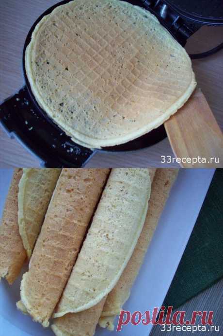 Хрустящие вафли-трубочки в электровафельнице