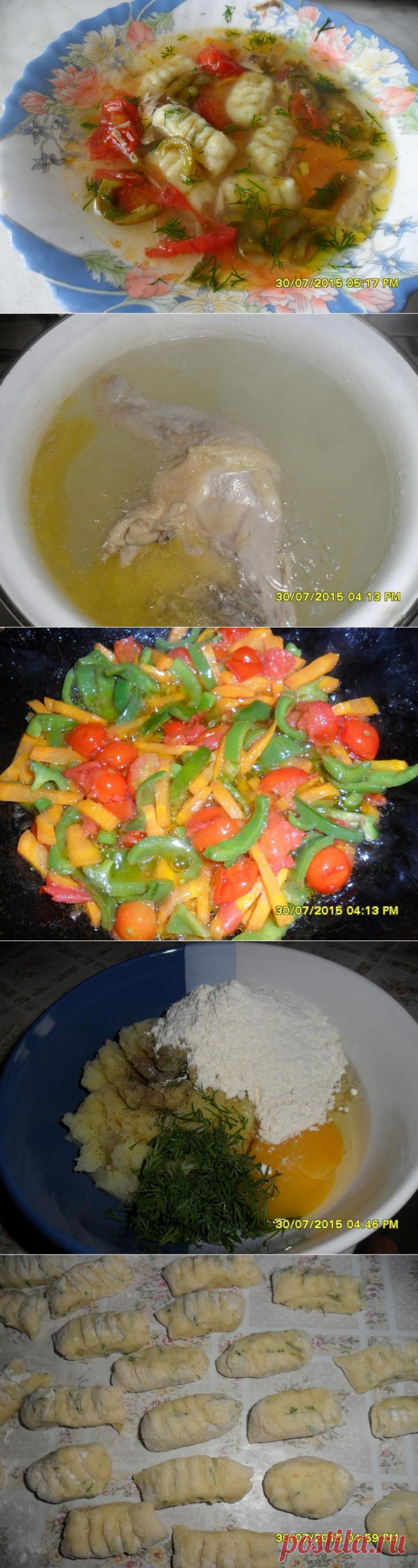 Куриный суп с картофельными ньоками