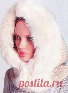 Вязаная шапка с мехом,берет,
кепки,митенки,шарфы,ушанки,
косынка(описание).ЗДЕСЬ:протянуть мех в изделие--- http://www.stranamam.ru/post/2206524/