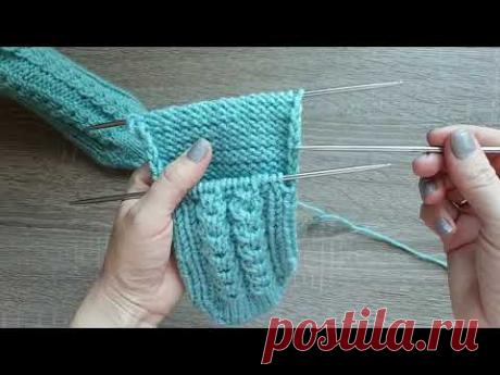 Носочки от мыска. Подробный МК #вязаниеспицами #следки #носкинадвухспицах