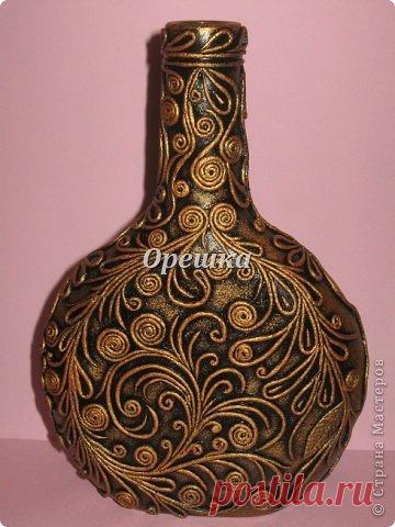 Пейп- арт бутылочка.