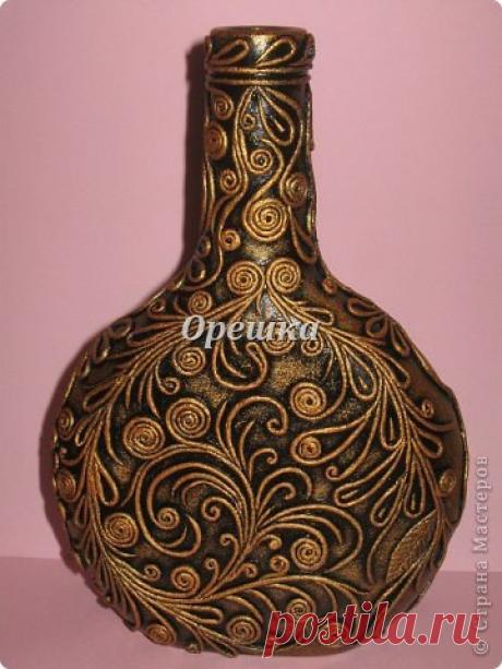 Пейп- арт бутылочка.