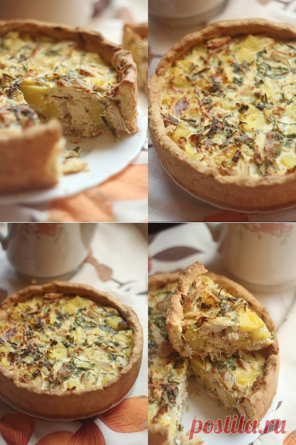 Пирог с курицей и картофелем