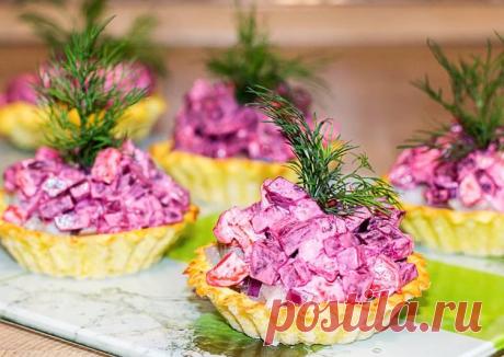 Селедка под шубой в картофельных тарталетках Автор рецепта IrinaCooking - Cookpad