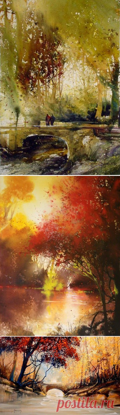 Осень в акварелях Роланда Палмаэртса (Roland Palmaerts)