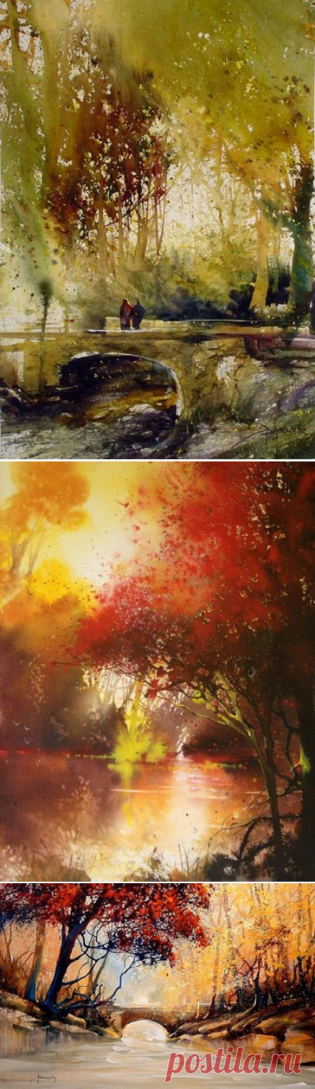 Осень в акварелях Роланда Палмаэртса (Roland Palmaerts)