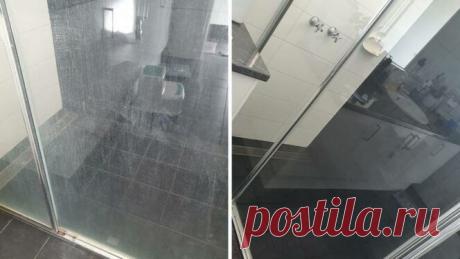 Как быстро очистить душевую кабину