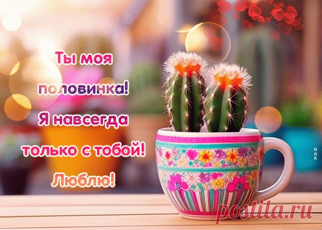 Ты моя половинка! Я навсегда только с тобой! Люблю