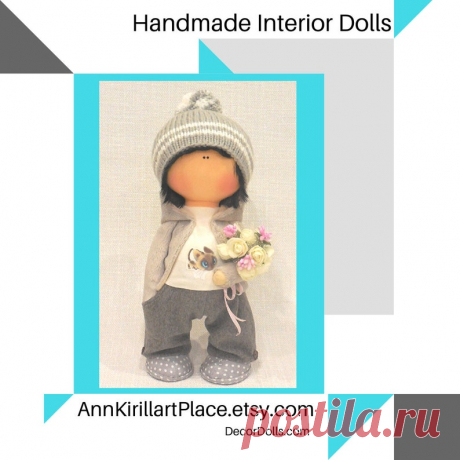 Boy Fabric Doll Textile Tilda Doll Rag Baby Doll Winter Soft | Etsy