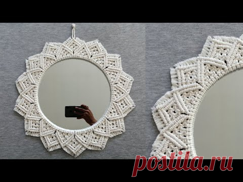 DIY ESPEJO en MACRAME (paso a paso) PRINCIPIANTES | DIY Macrame Mirror step by step