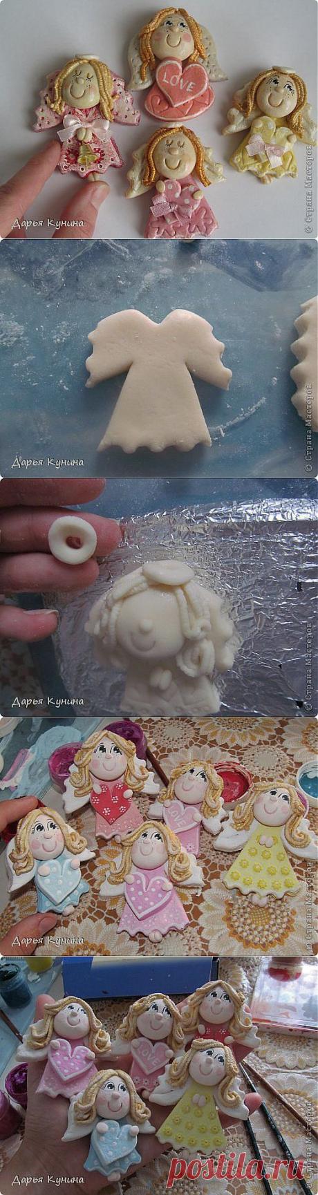 Мастер-класс по лепке магнитиков-ангелочков))).
