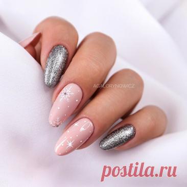 Стильный зимний маникюр, который поднимает настроение | ladyline.me | Дзен