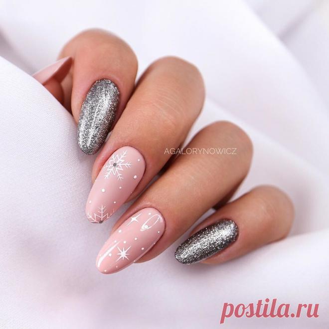 Стильный зимний маникюр, который поднимает настроение | ladyline.me | Дзен