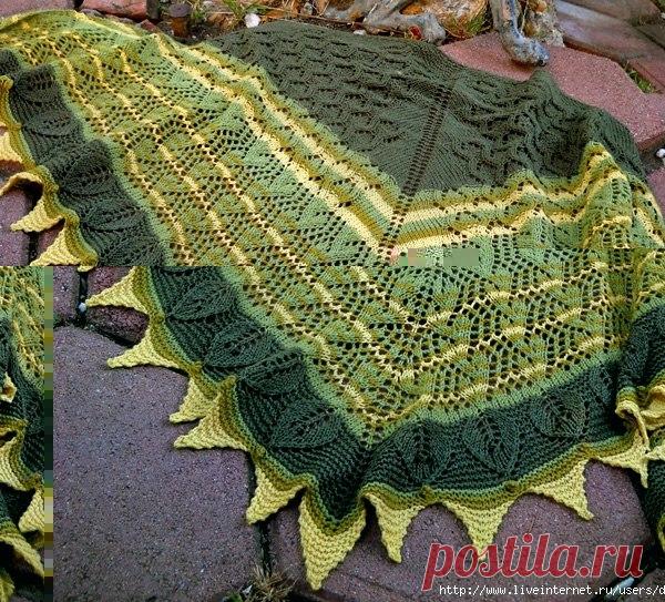 шаль Florine была создана дизайнером Кэт Койл из Лос-Анжелеса под влиянием творчества художницы Флорин Штеттхаймер