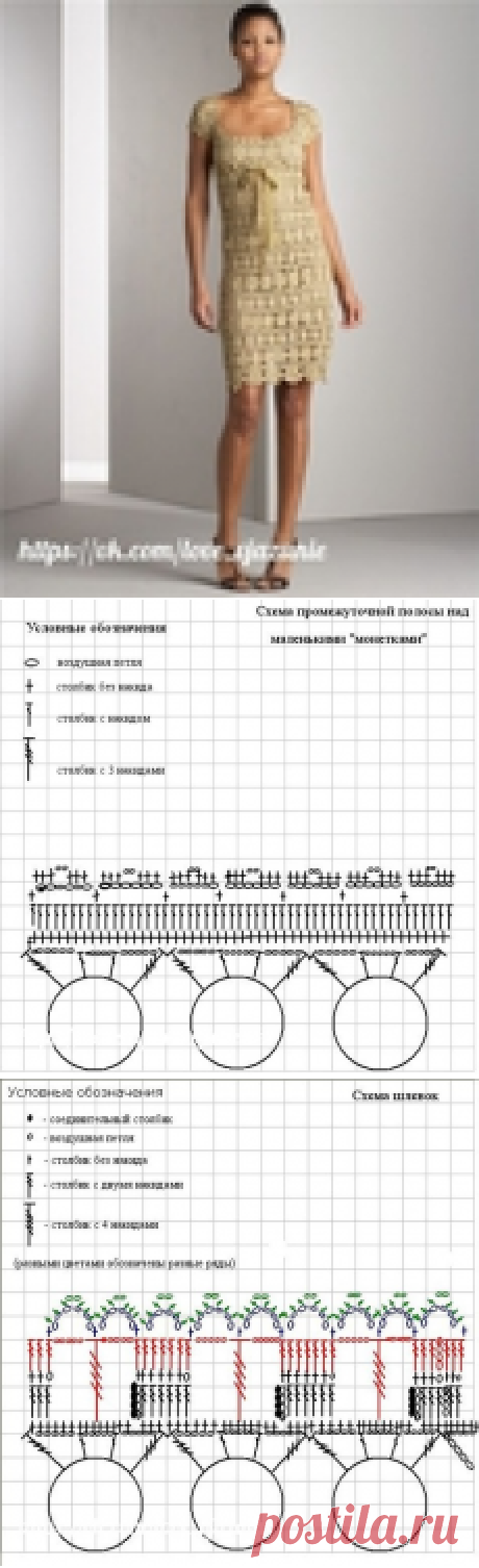 Ажурное платье крючком