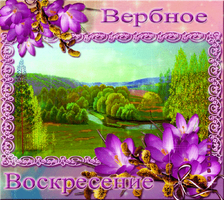 Вербное воскресение.       gif (800×711)