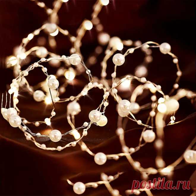 Светодиодные гирлянды с жемчужинами на медной проволоке с - Temu Moldova