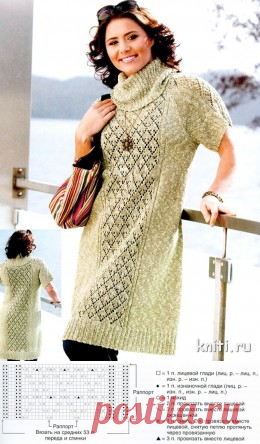 Платье для полных вязание спицами