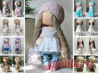 Fabric Rag Doll, Nursery Decor Doll, Girl Gift Doll, Tilda Cloth Doll, Blue Soft Doll, Teen Doll Handmade, Collection Art Doll by Yulia K Hello, dear visitors!  This is handmade textile doll created by Master Yulia K. (Sochi, Russia). All dolls stated on the photo are mady by artist Yulia K. You can find them in our shop searching by artist name: https://www.etsy.com/shop/AnnKirillartPlace?ref=hdr&search_query=yulia+k