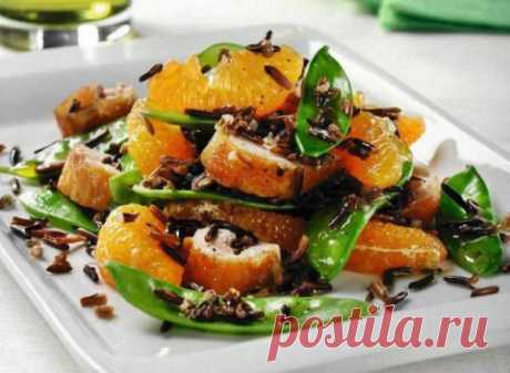 Салат с курицей и диким рисом | Кулинарный сайт