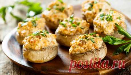 Фаршированные шампиньоны с орехами и сыром - ФОКУС ВНИМАНИЯ