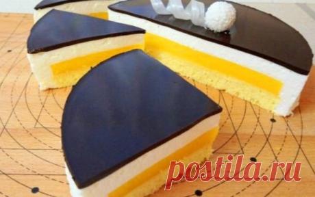 Торт "Птичье молоко" с желейной начинкой из манго | 🌍Вокруг света с рецептами🌏 | Пульс Mail.ru