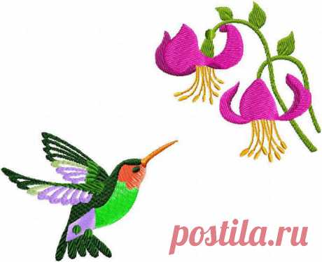 Hummingbird and Flowers 10 Machine Embroidery Designs set 4x4 | eBay