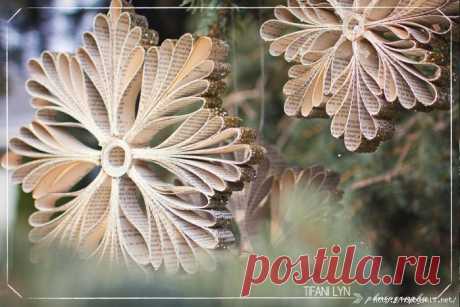 Супер снежинки из книжных страниц. Мастер класс..