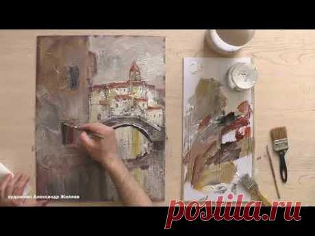 Рельефная картина акрилом